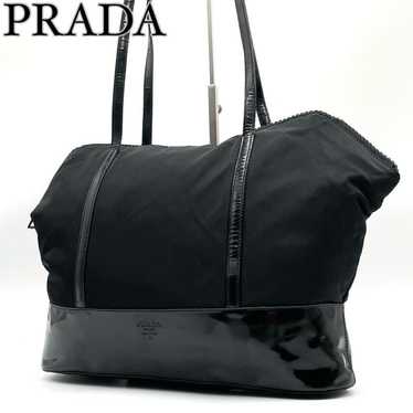 [Beautiful Condition] PRADA Logo Embossed Tote Ba… - image 1