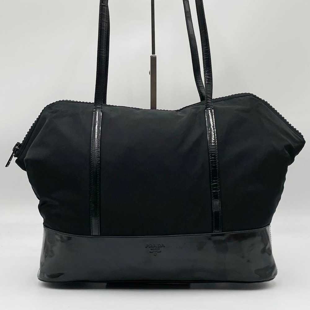 [Beautiful Condition] PRADA Logo Embossed Tote Ba… - image 2