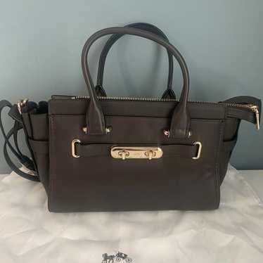 Coach Swagger 27 Brown Leather Satchel Crossbody H