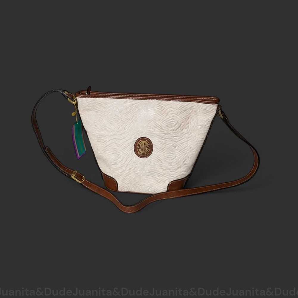 Vintage 90s Michael Stevens Bucket bag White - image 2