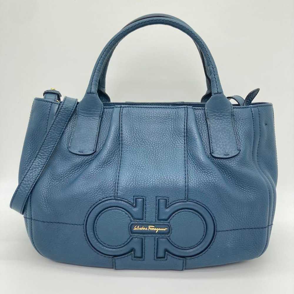 【Excellent Condition】Ferragamo Handbag 2WAY Doubl… - image 1