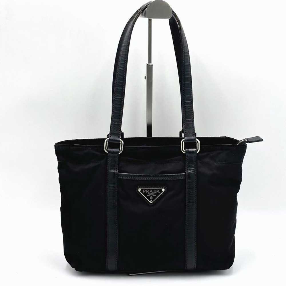 PRADA Tessuto Nylon × Saffiano Leather Tote Bag H… - image 2