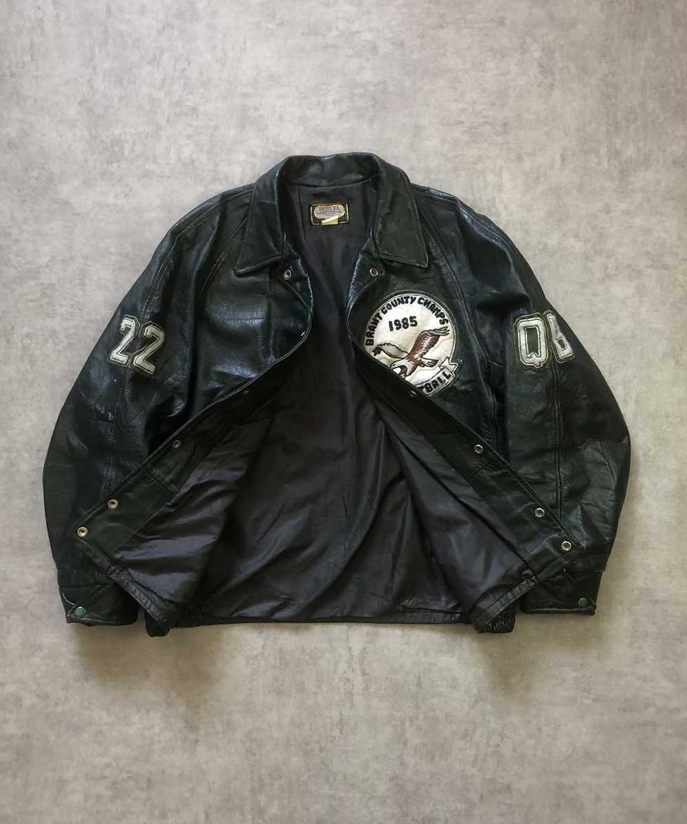 Genuine Leather × Varsity Jacket × Vintage Vintag… - image 3