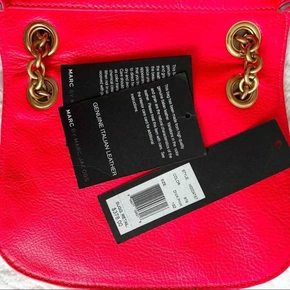 Vintage HOT PINK Marc Jacobs Diva Leather Cross B… - image 7