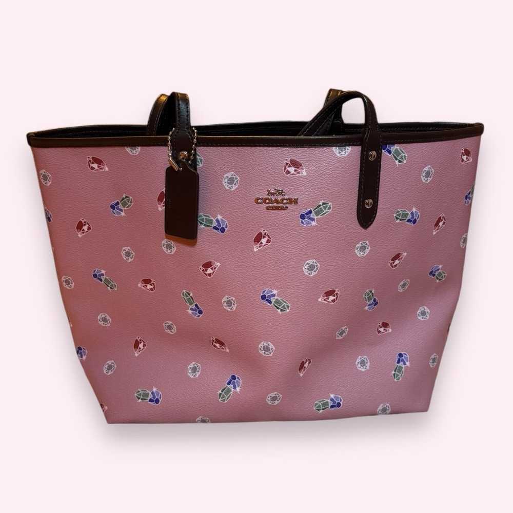 Women’s Coach Tote Disney Snow White Pink Gemston… - image 1