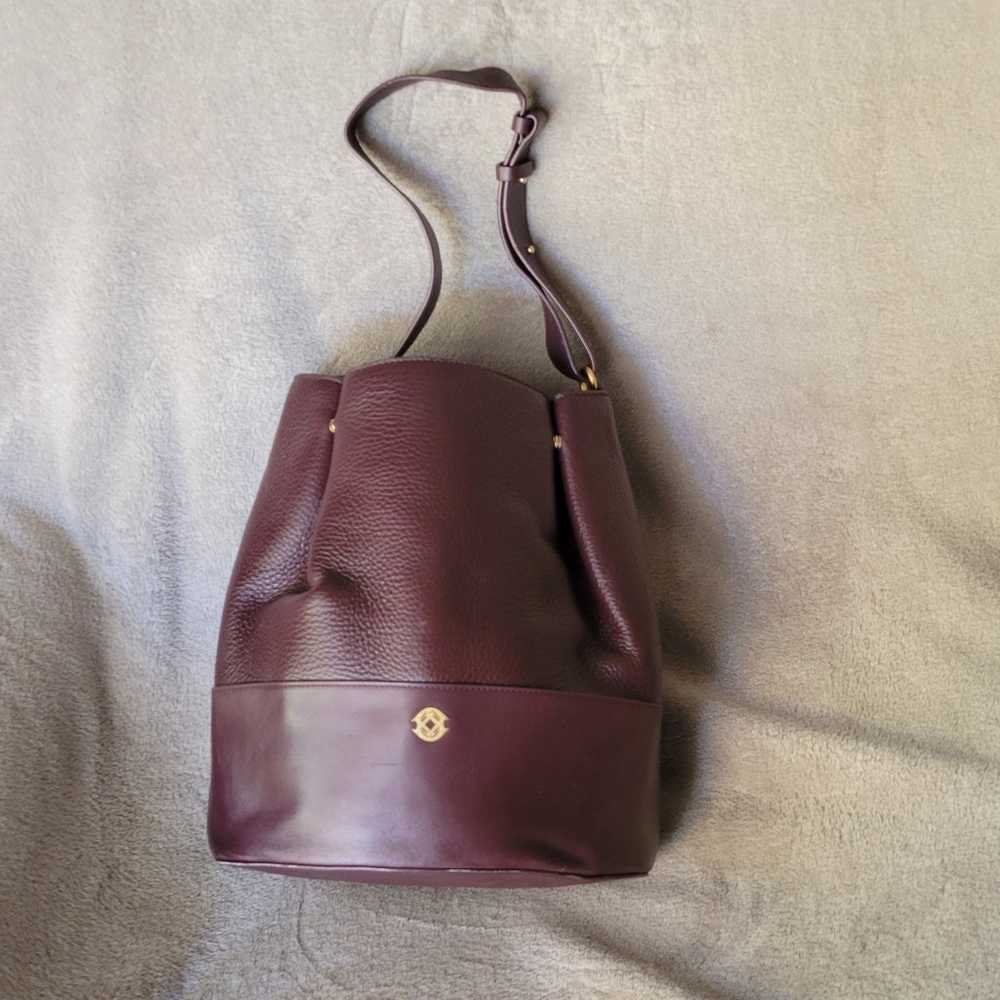 Dagne Dover Ava Pebble Leather Purple Bucket Bag - image 11