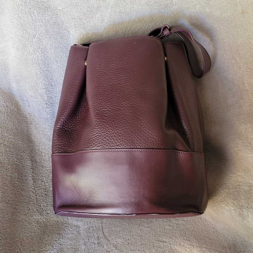 Dagne Dover Ava Pebble Leather Purple Bucket Bag - image 3