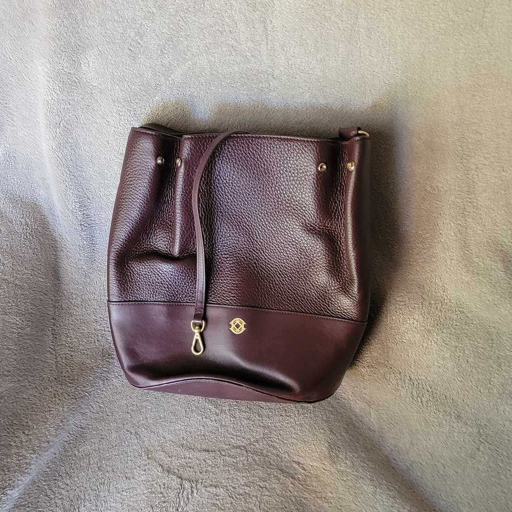 Dagne Dover Ava Pebble Leather Purple Bucket Bag - image 7