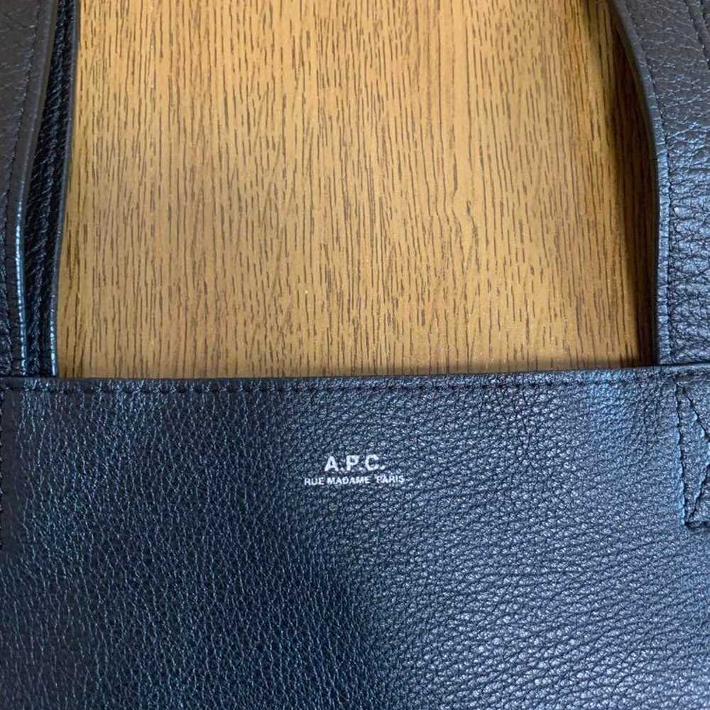 [With receipt] A.P.C cabas maiko leather tote - A… - image 4