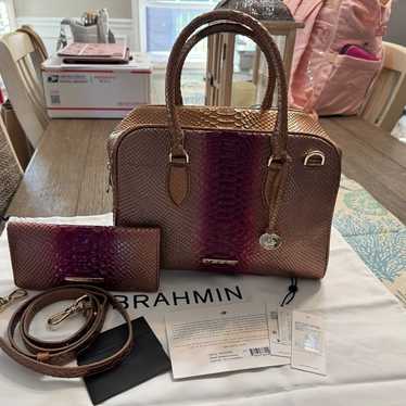 Brahmin Harkness Collection Pomegranate Marissa Po