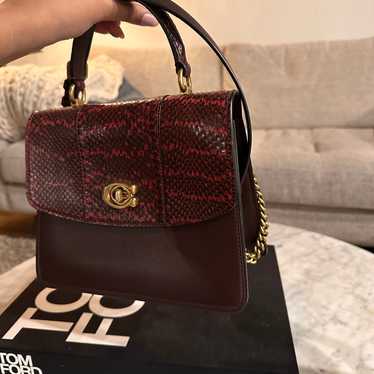 Coach Parker Top Handle Snakeskin