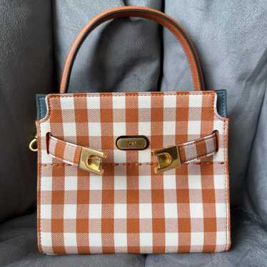 Tory Burch Lee Radziwill gingham petite double bag