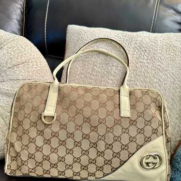 Authentic GUCCI GG Canvas Britt Shoulder Bag Bost… - image 1