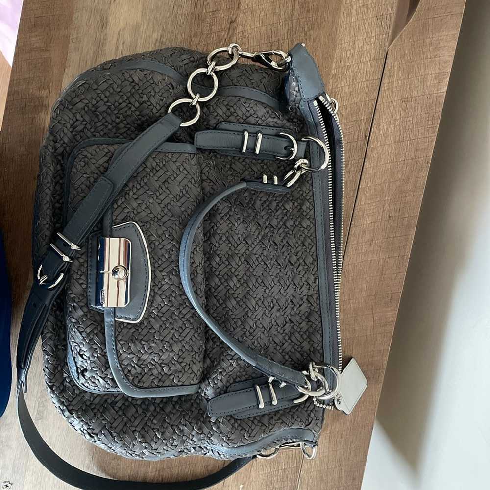 Coach Kristen woven leather crossbody bag - image 2