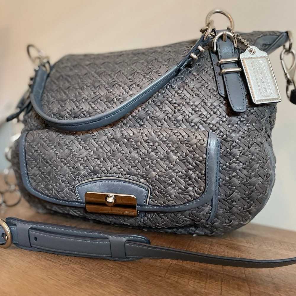 Coach Kristen woven leather crossbody bag - image 8