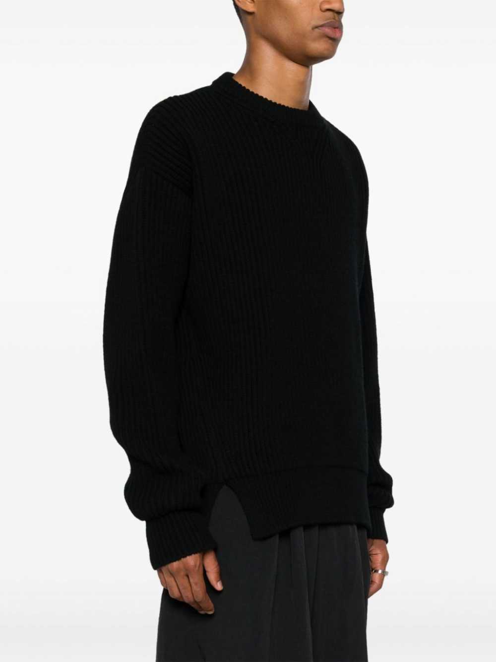 Jil Sander o1y1124 Ribbed Wool Jumper in Black - image 3