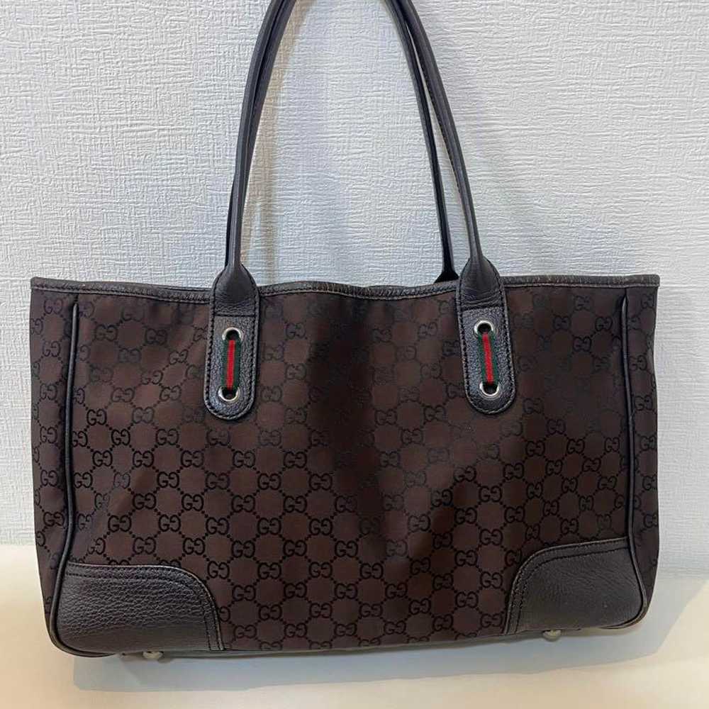 GUCCI 293592 GG Coated Canvas Tote Bag - image 2