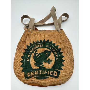 Jute Purse Tote Handbag Recycle Rainforest Green T