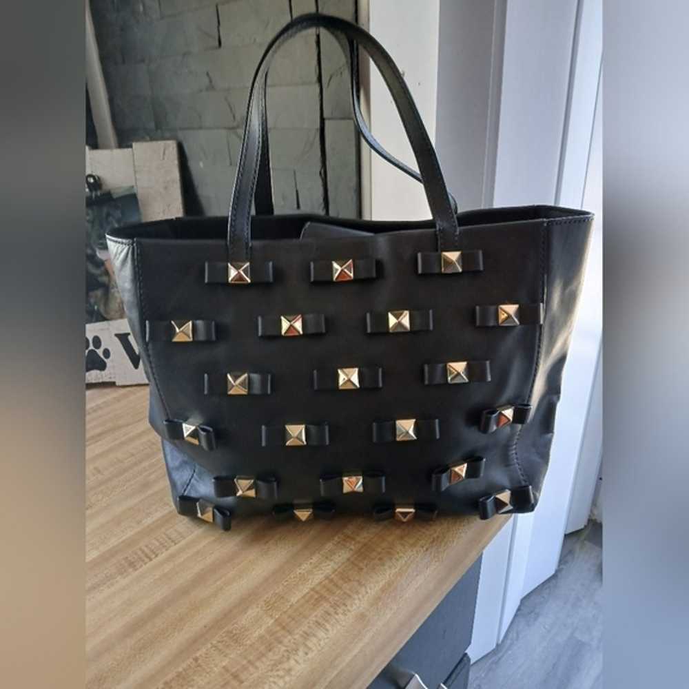 STUNNING Kate Spade EUC++ Black Studded Bow Black… - image 2