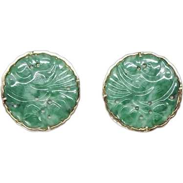 Chinese round green jade - Gem