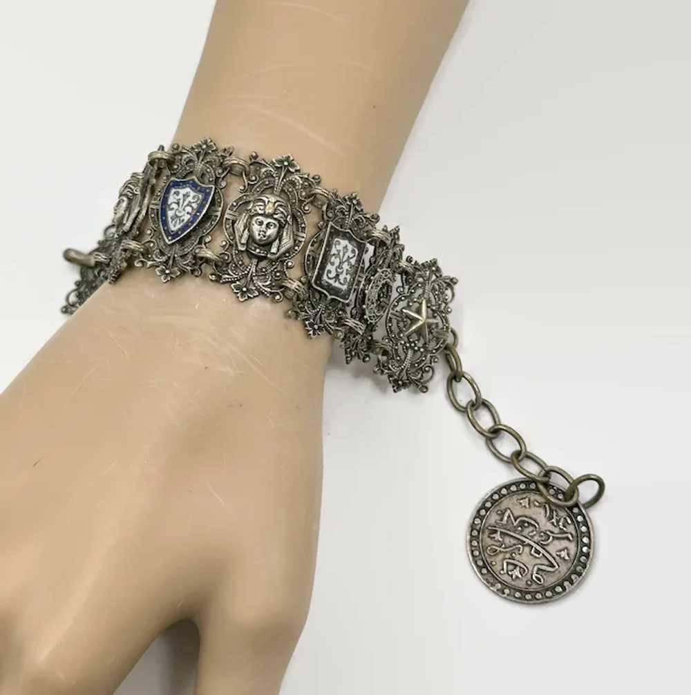 Unique Bracelet, Middle Eastern, Vintage, Silver,… - image 3