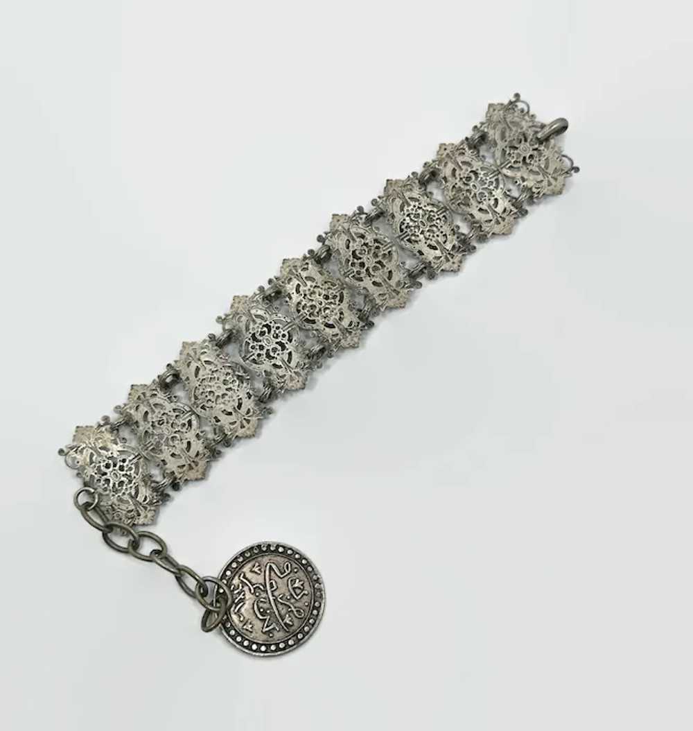 Unique Bracelet, Middle Eastern, Vintage, Silver,… - image 7