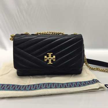 Tory Burch Kira Chevron Chain Wallet Black - image 1