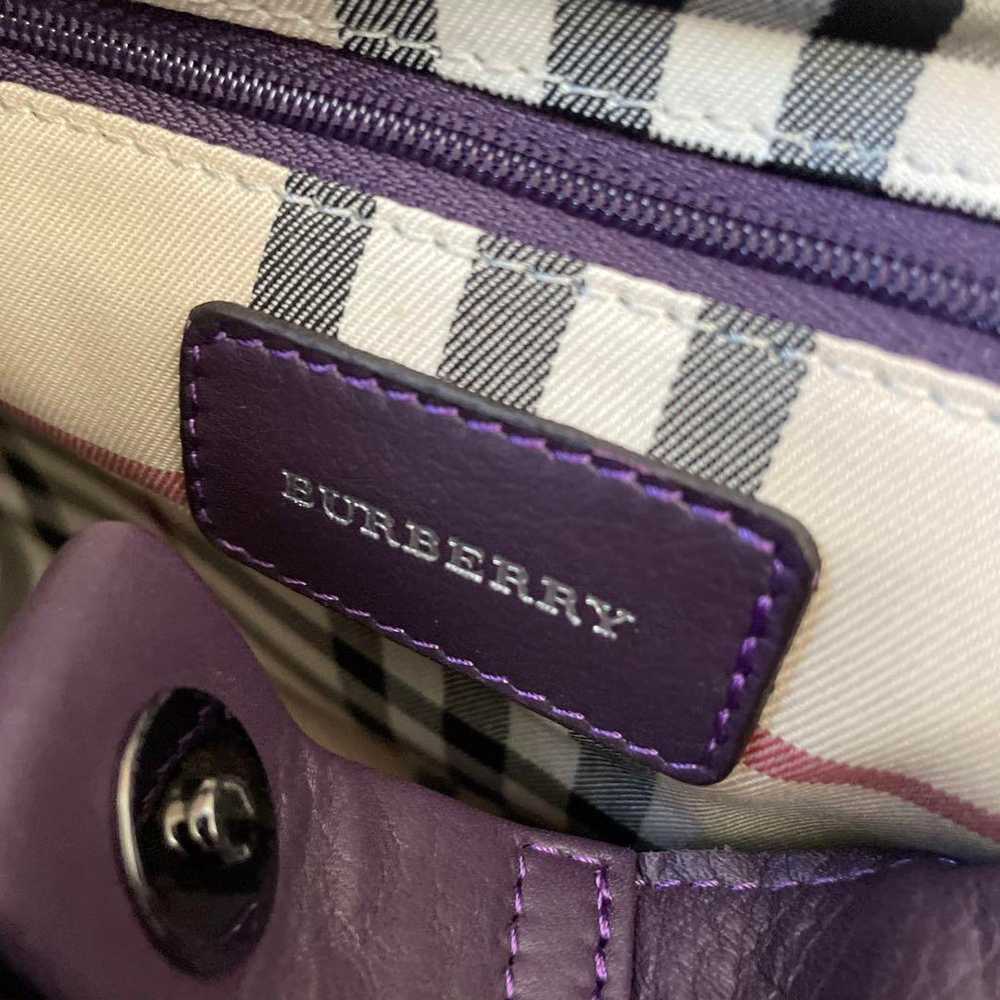 Brand new, unused BURBERRY purple leather bag, ma… - image 12