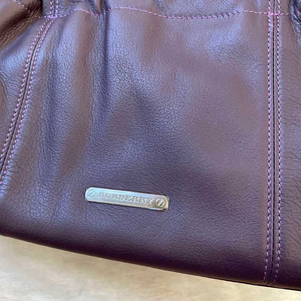 Brand new, unused BURBERRY purple leather bag, ma… - image 3