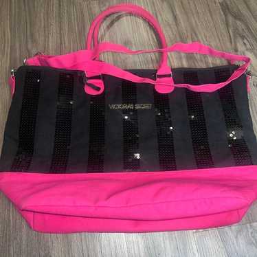 Pink Victoria’s Secret bling tote bag