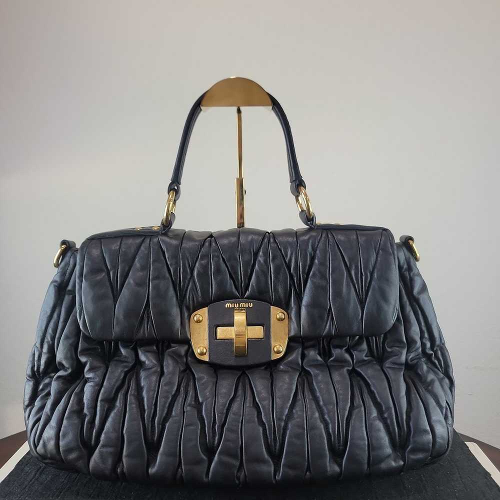 MIU MIU Matelassé Leather Flap 2way Satchel - image 2