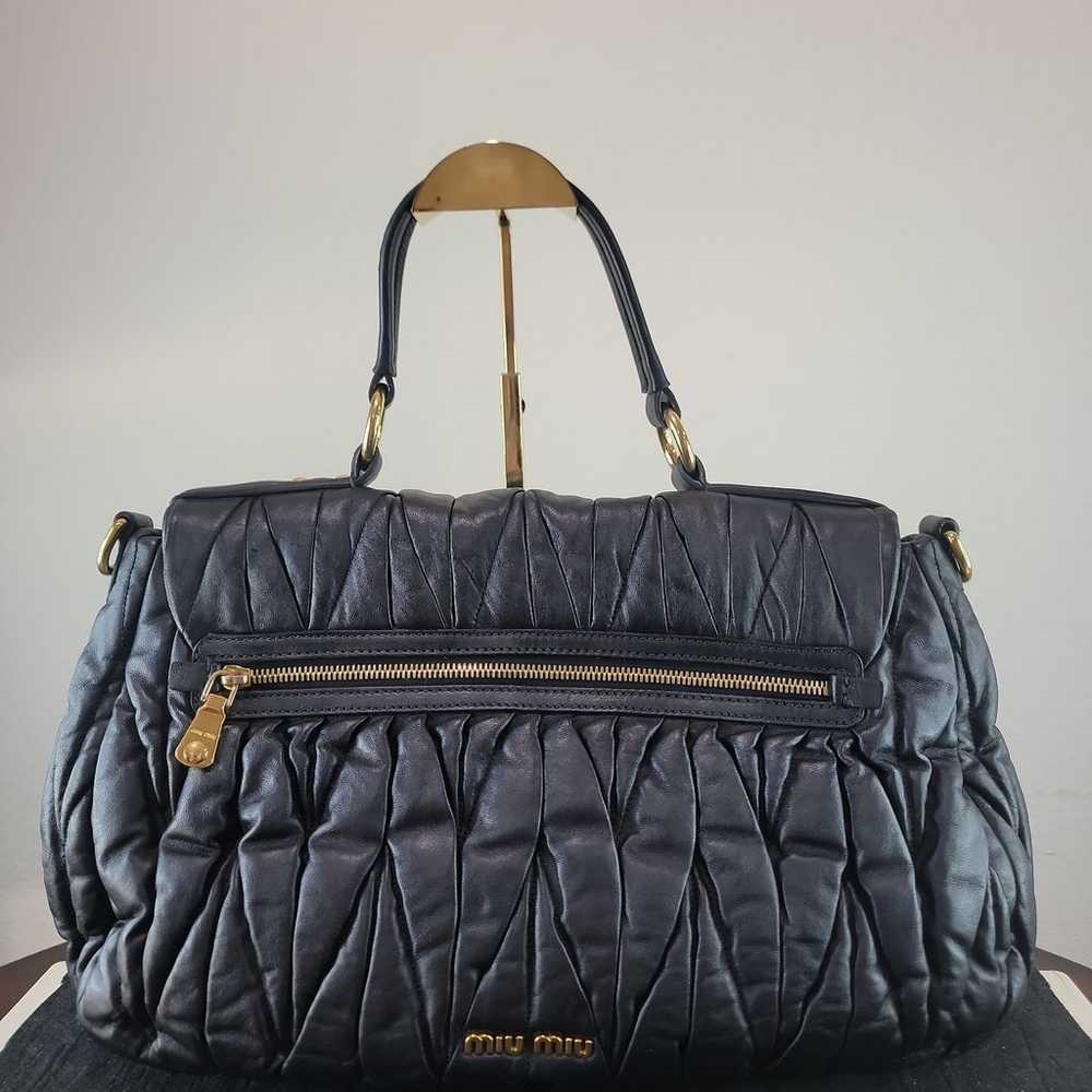 MIU MIU Matelassé Leather Flap 2way Satchel - image 3