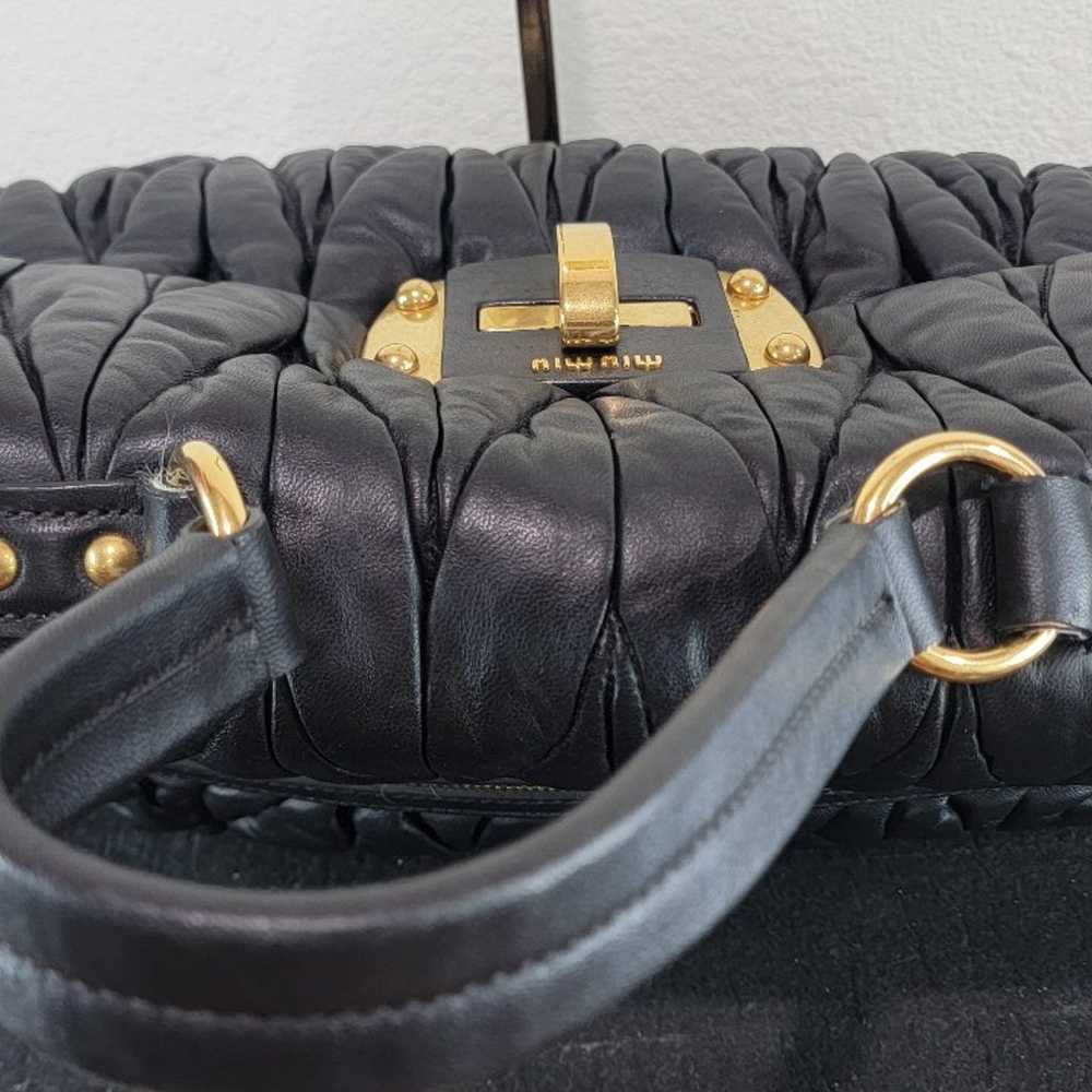 MIU MIU Matelassé Leather Flap 2way Satchel - image 9