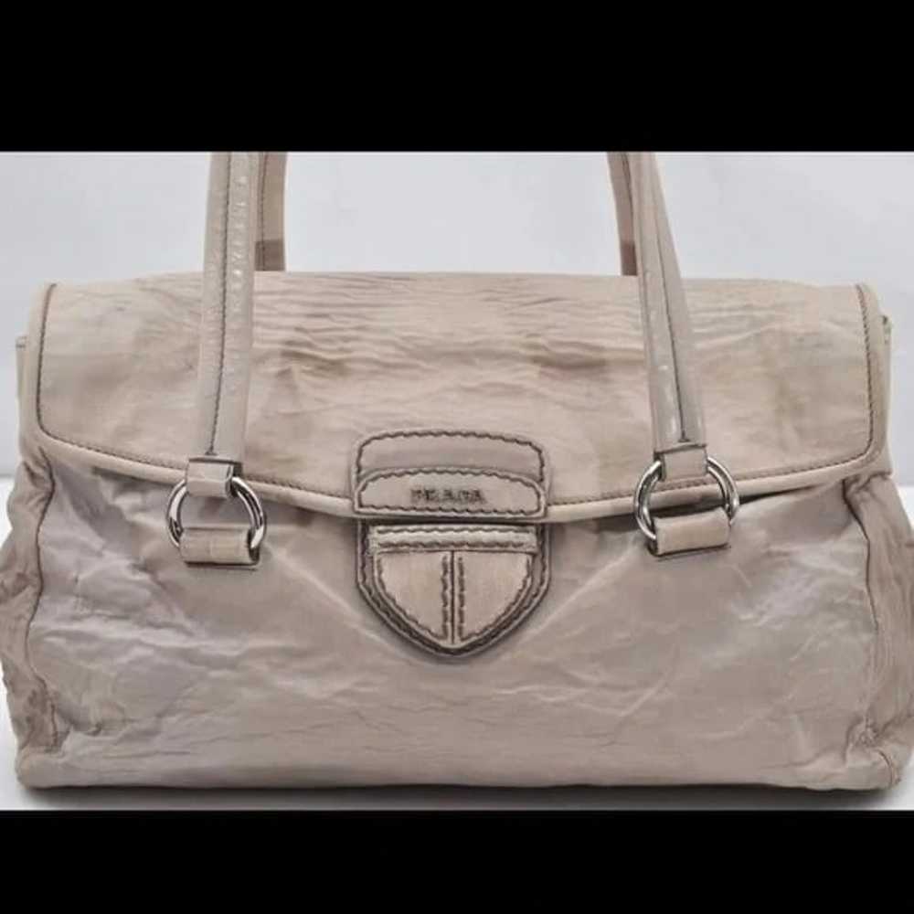 Prada leather easy shoulder bag - image 1