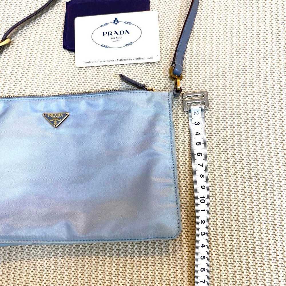 【Excellent Condition】PRADA Shoulder Bag Light Blu… - image 10