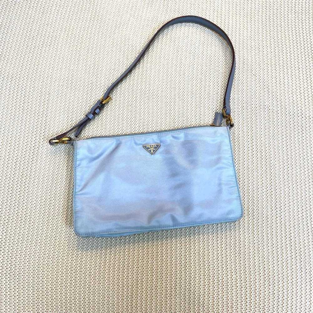 【Excellent Condition】PRADA Shoulder Bag Light Blu… - image 2