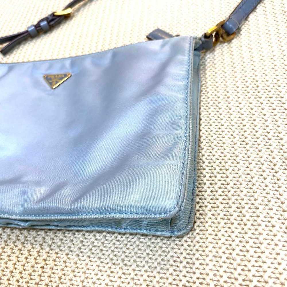 【Excellent Condition】PRADA Shoulder Bag Light Blu… - image 4