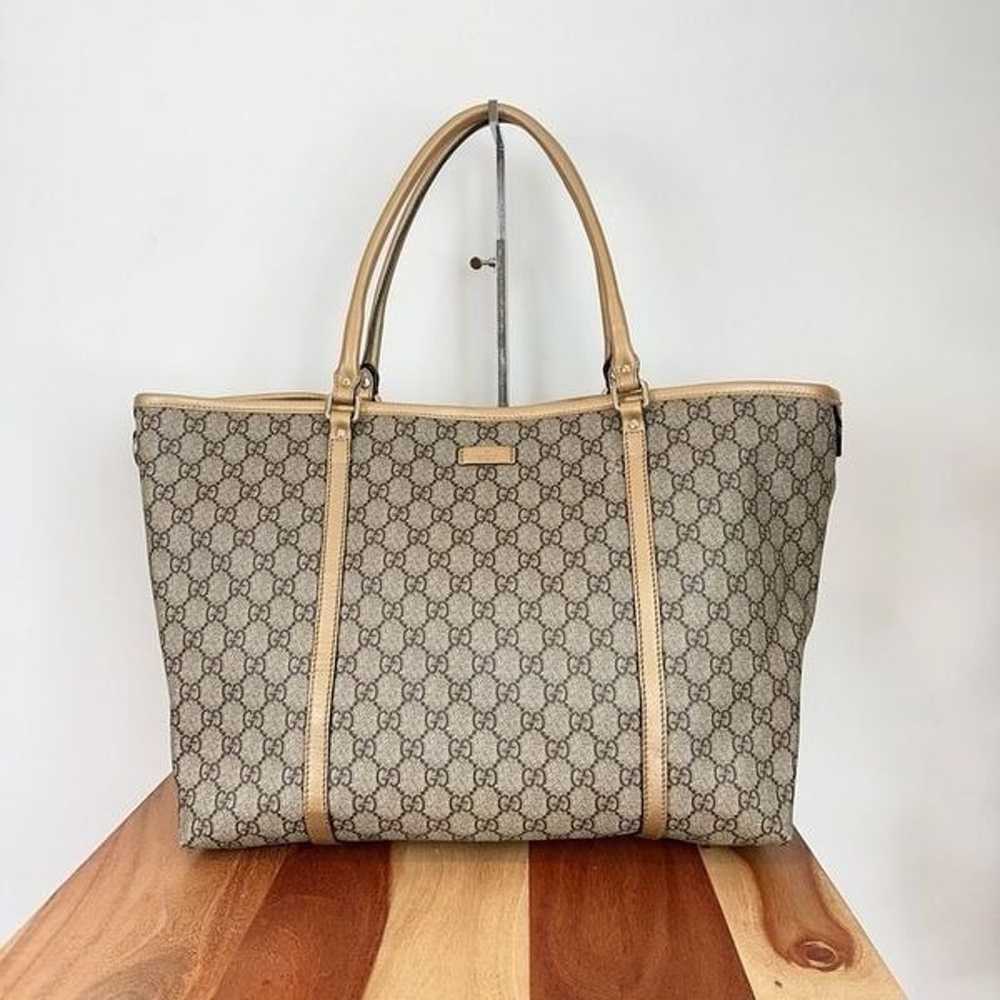 Pre-Owned Pre-owned Gucci GG Supreme Tote Bag 197… - image 1