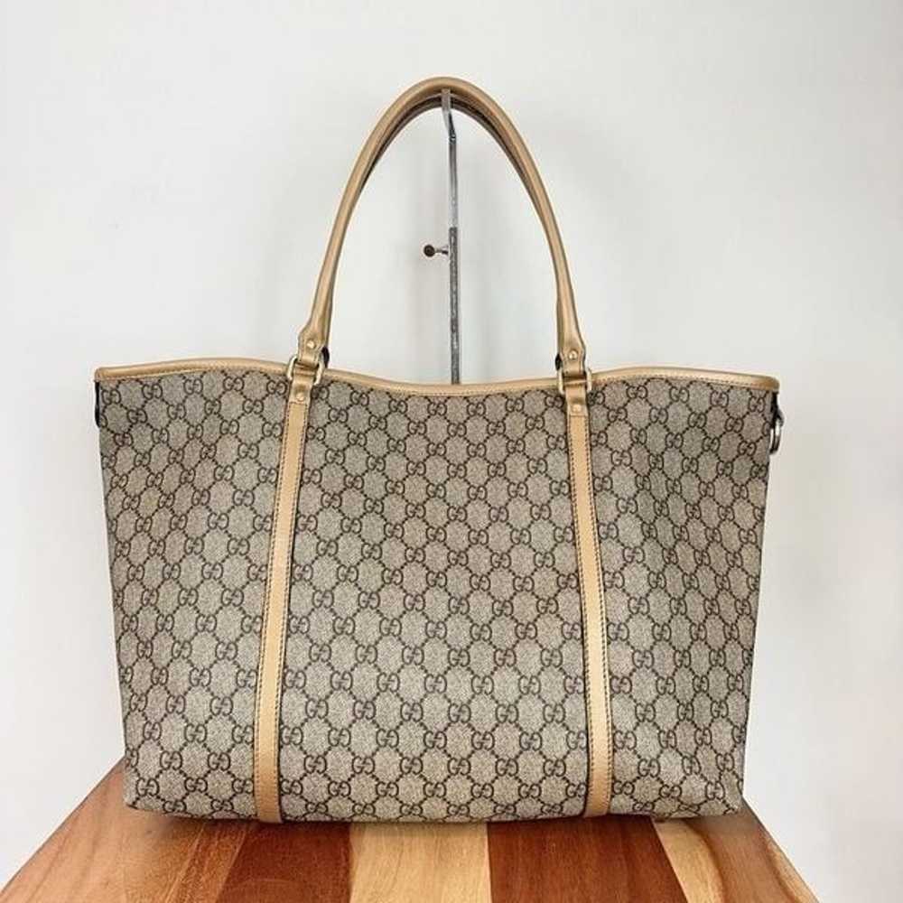 Pre-Owned Pre-owned Gucci GG Supreme Tote Bag 197… - image 2