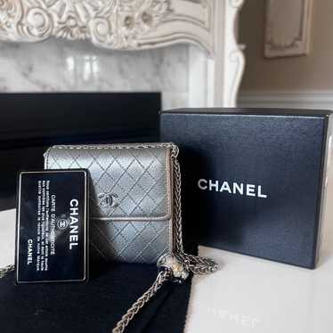 Authentic Chanel silver and gold wallet on unbrand