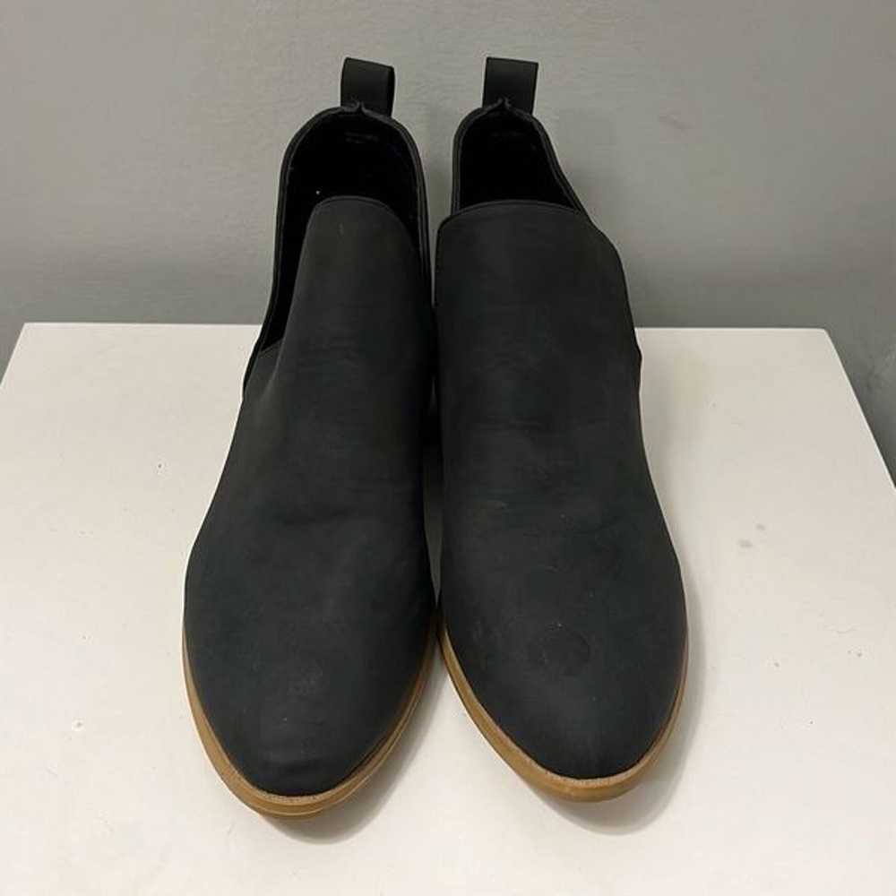 Women's Black Cut-Out Slip-On Ankle Bootie Size 10 - image 1