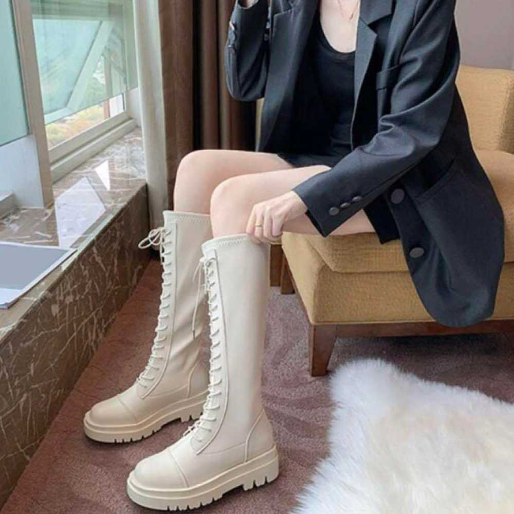 Lace-up Long Boots - image 2