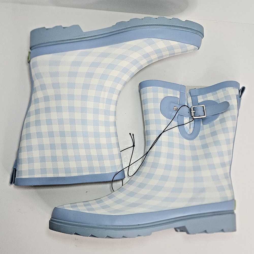 Western Chief Grunge Gingham Mid-Calf Blue Waterp… - image 4