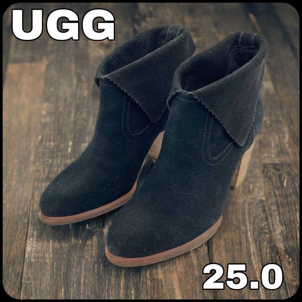 UGG THAMES Suede Ankle Boots 25.0 Black - image 1