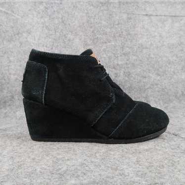 Toms Shoes Womens 8.5 Booties Fashion Wedge Deser… - image 1