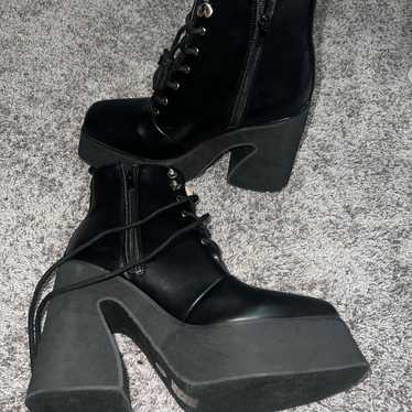 Black Ankle Combat Boots - image 1