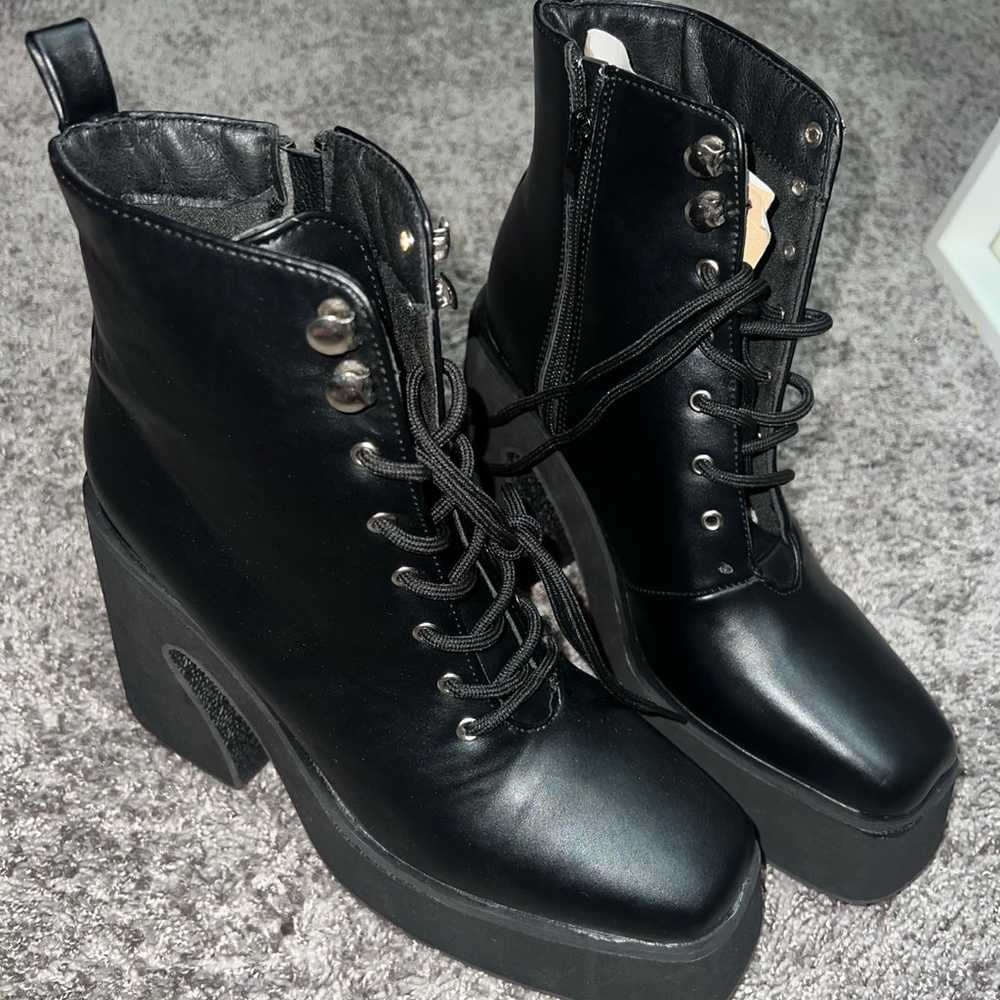 Black Ankle Combat Boots - image 3