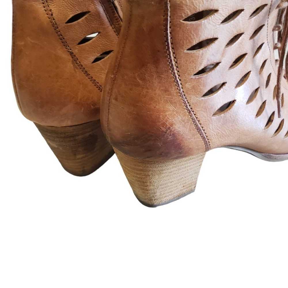 $369 PAUL GREEN Bali Brown Lace-Up Block Heel Boo… - image 2