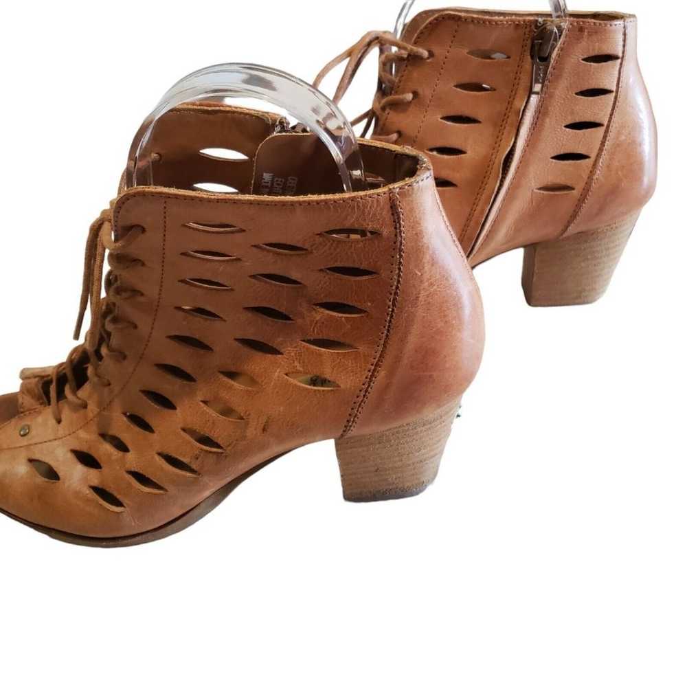 $369 PAUL GREEN Bali Brown Lace-Up Block Heel Boo… - image 3