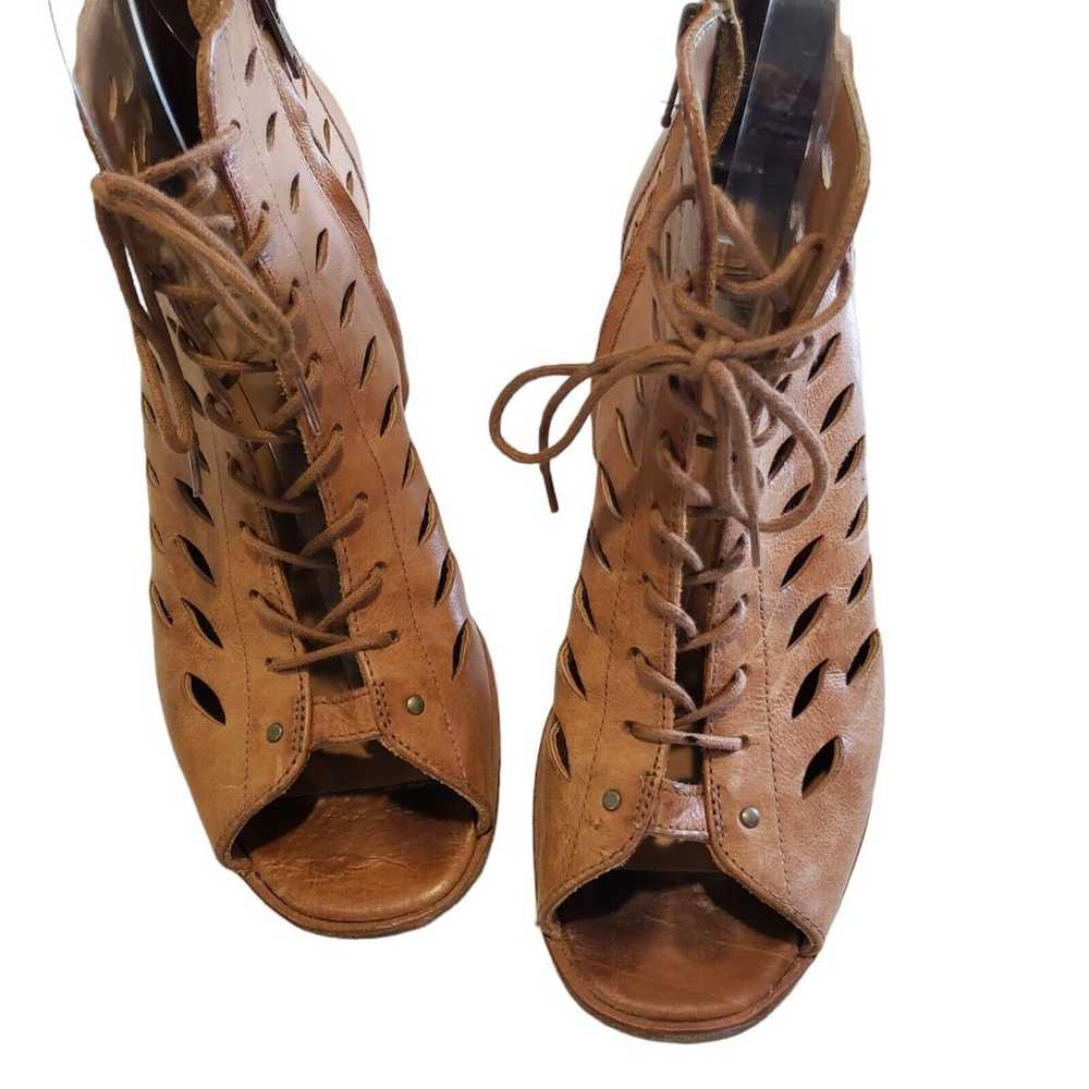 $369 PAUL GREEN Bali Brown Lace-Up Block Heel Boo… - image 4